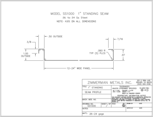 Profile Model Number: SS1000 Drawing