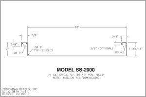 Profile Model Number: SS2000 Drawing