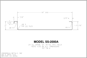Profile Model Number: SS2000A Drawing
