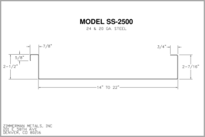 Profile Model Number: SS2500 Drawing